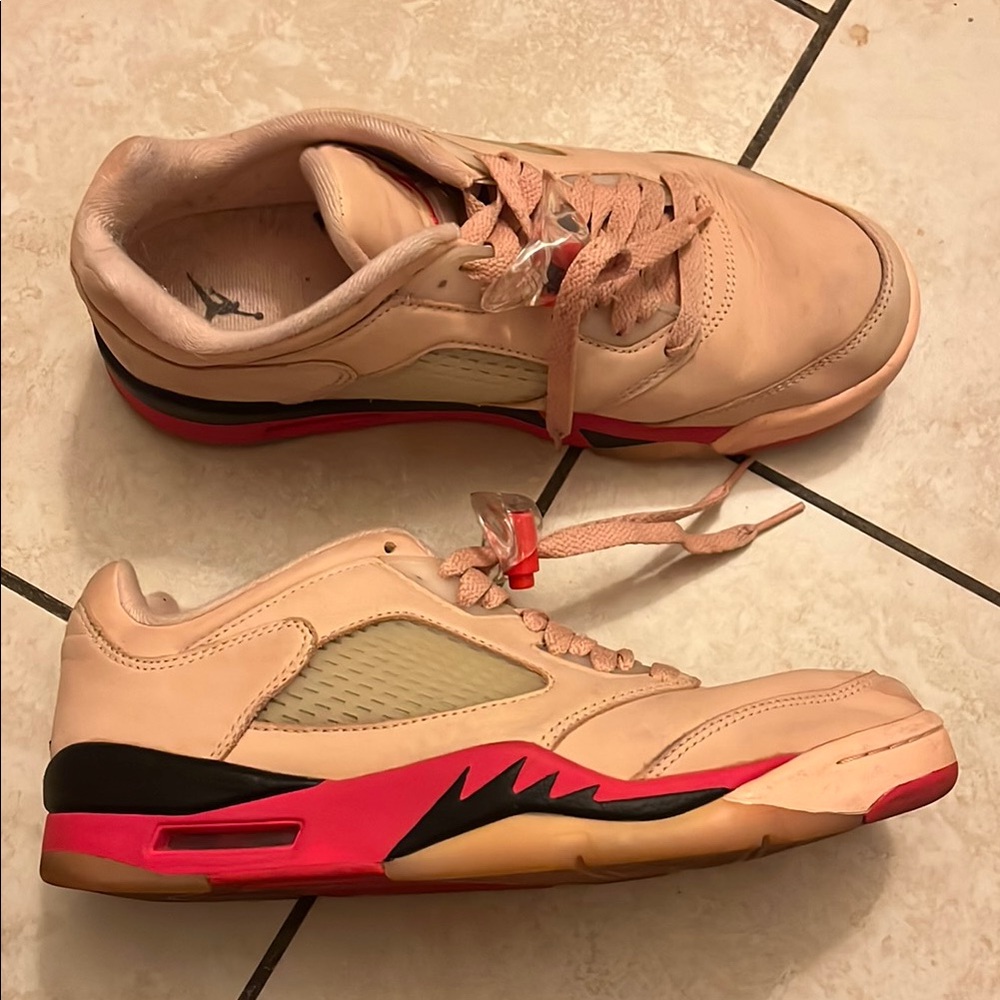 Pink and Red Sneakers